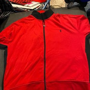 Used 3xb red polo performances jacket. Black polo horse. Smoke free home